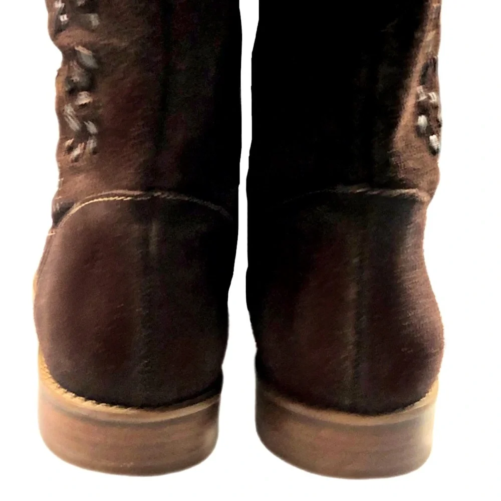 Jack Rogers Kaitlin Brown Suede Mid Calf Boots Size 8.5